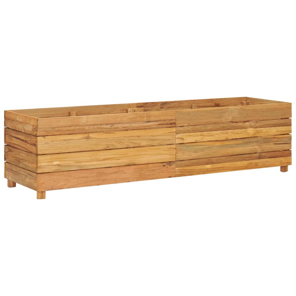 vidaXL Vyvýšený záhon 150x40x38 cm, recyklované tíkové drevo a oceľ