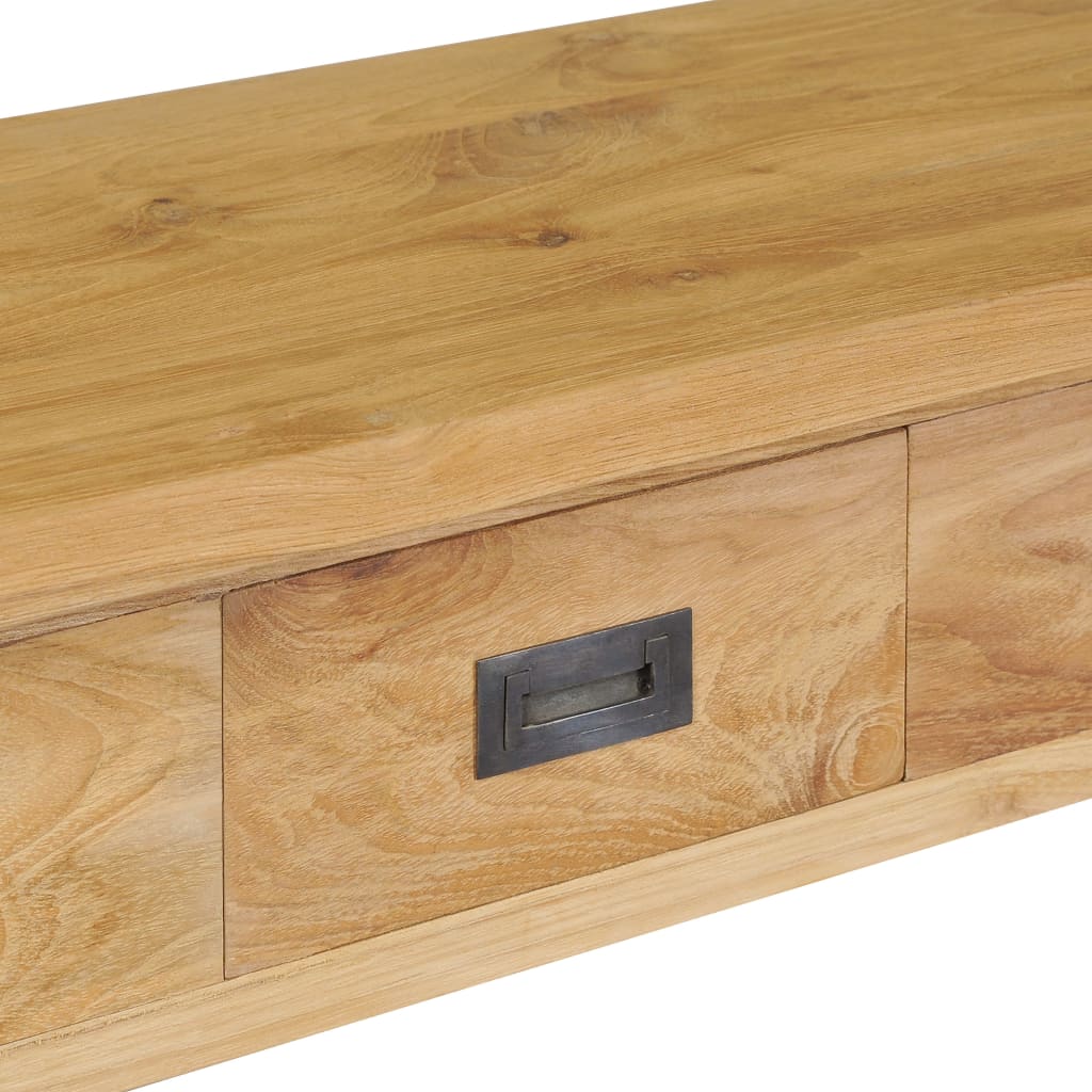 vidaXL Konzolový stolík z masívneho teakového dreva, 90x30x80 cm