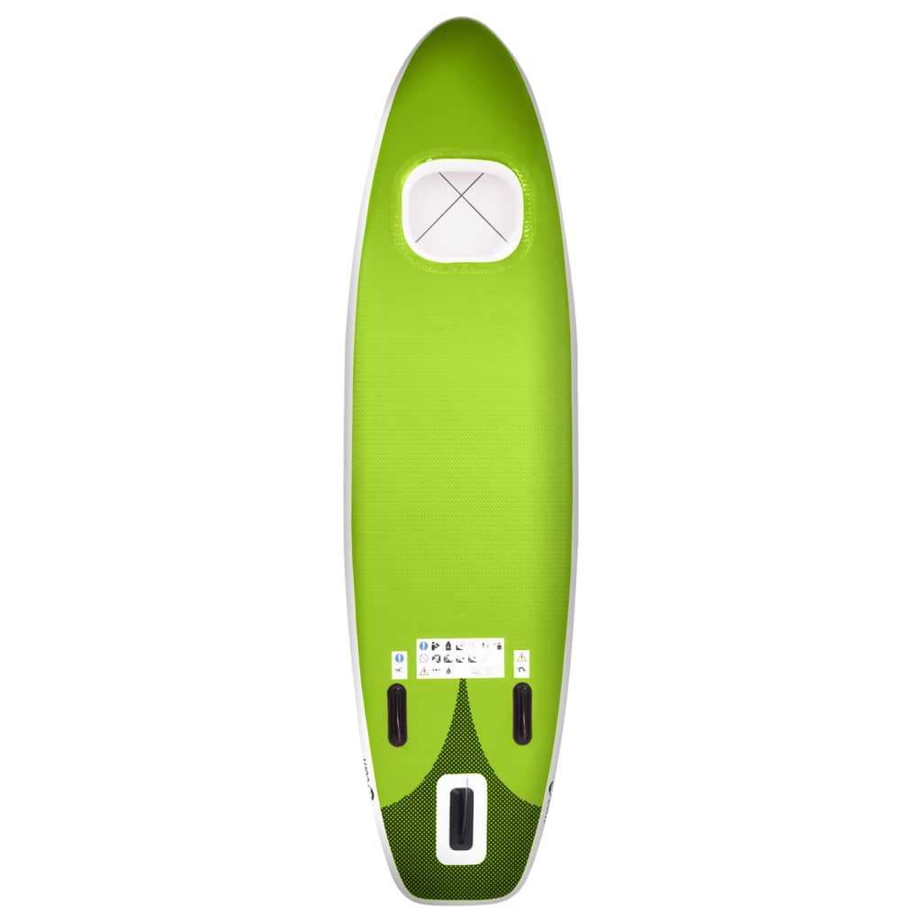 vidaXL Nafukovací Stand up paddleboard zelený 330x76x10 cm