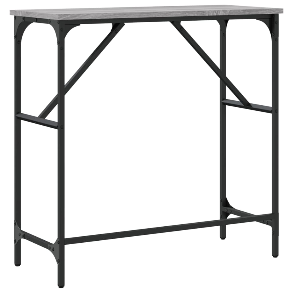 vidaXL Konzolový stolík sivý sonoma 75x32x75 cm kompozitné drevo