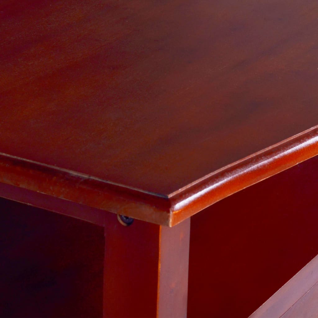 vidaXL Konferenčný stolík klasický hnedý 90x50x40 cm mahagónový masív