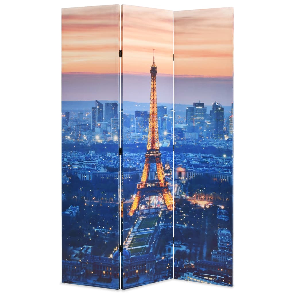 vidaXL Skladací paraván, 120x170 cm, potlač nočného Paríža