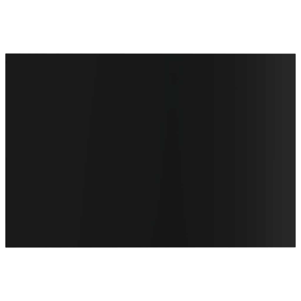 vidaXL Prídavné police 8 ks, lesklé čierne 60x40x1,5 cm, drevotrieska