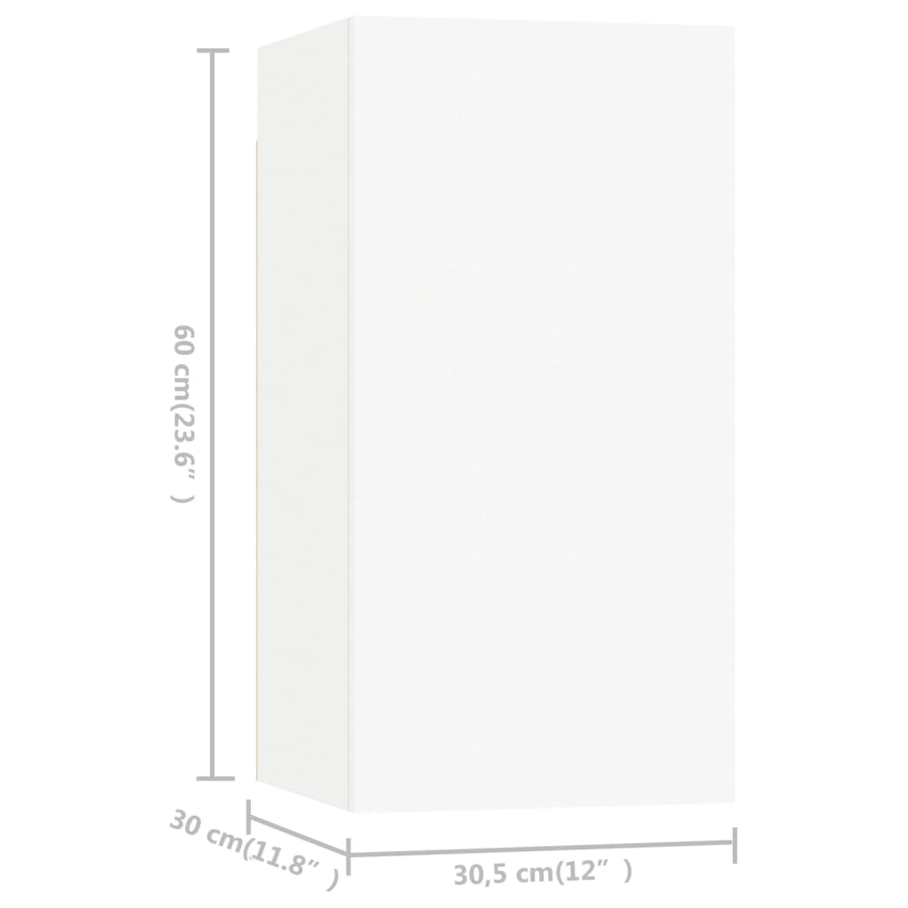 vidaXL TV skrinky 7 ks biele 30,5x30x60 cm drevotrieska