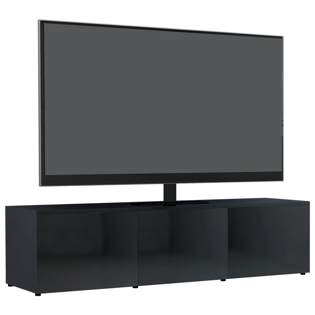 vidaXL TV skrinka, lesklá čierna 120x34x30 cm, drevotrieska