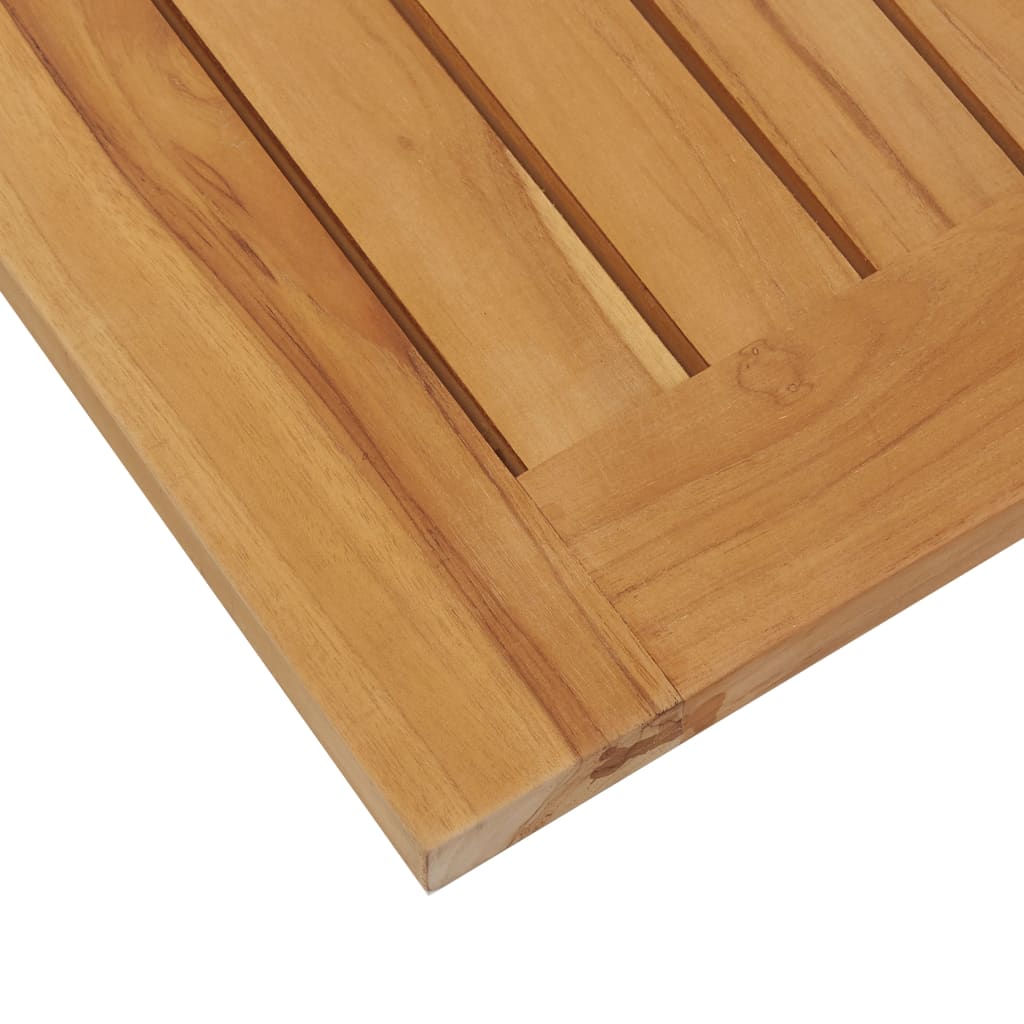 vidaXL Záhradné ležadlo s podložkou teakové drevo a nerezová oceľ