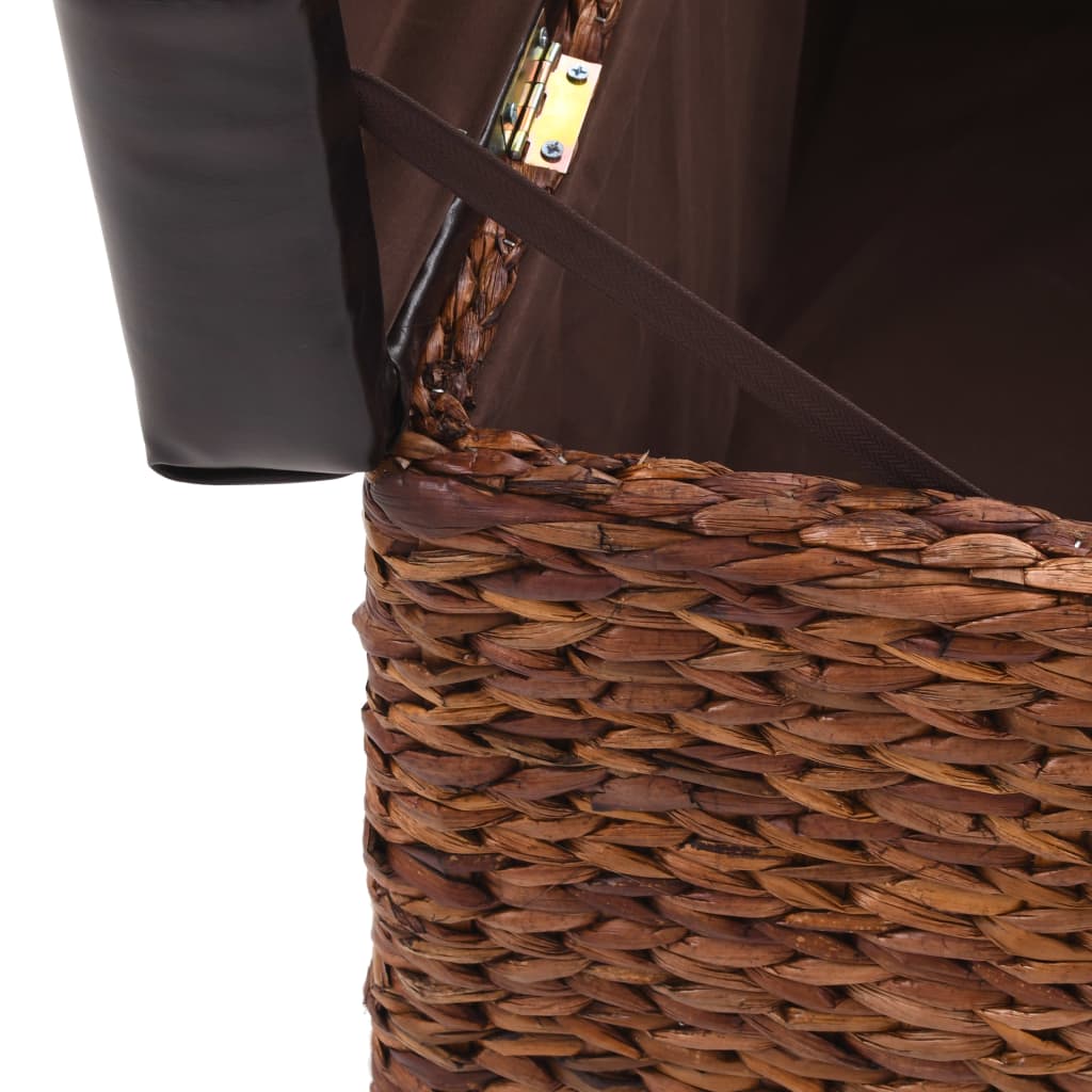 vidaXL Lavička s 2 taburetkami, morská tráva, hnedo-čierna