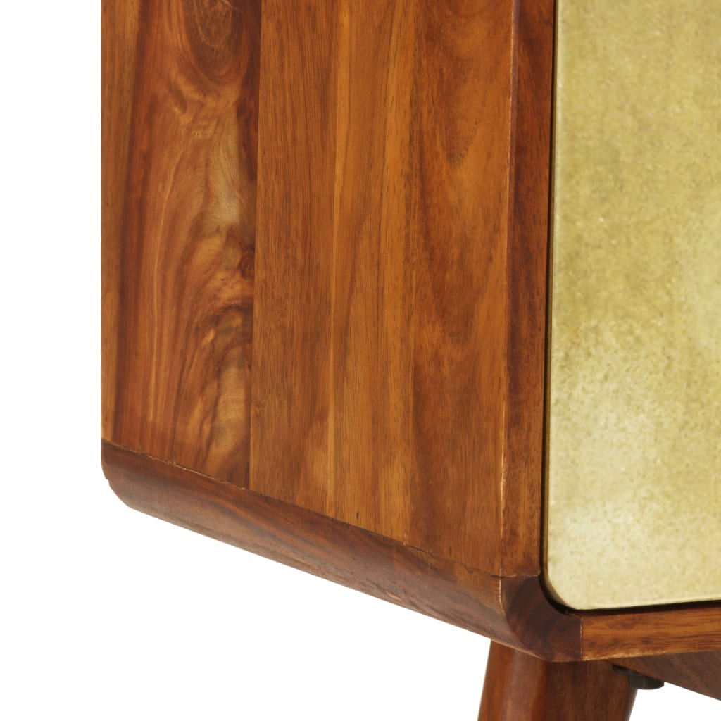 vidaXL TV stolík z masívneho sheeshamového dreva 120x30x45 cm