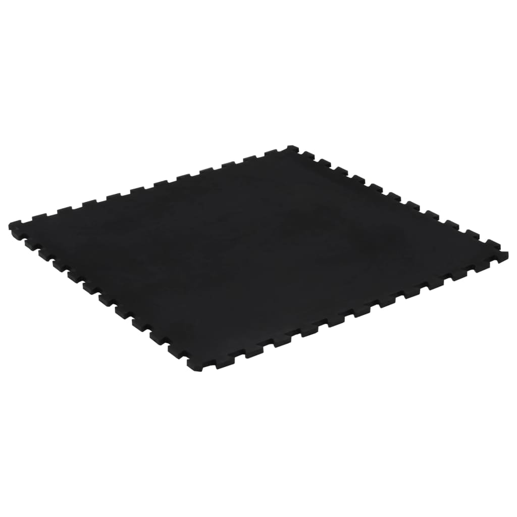 vidaXL Gumová podlahová dlaždica čierna 12 mm 100x100 cm