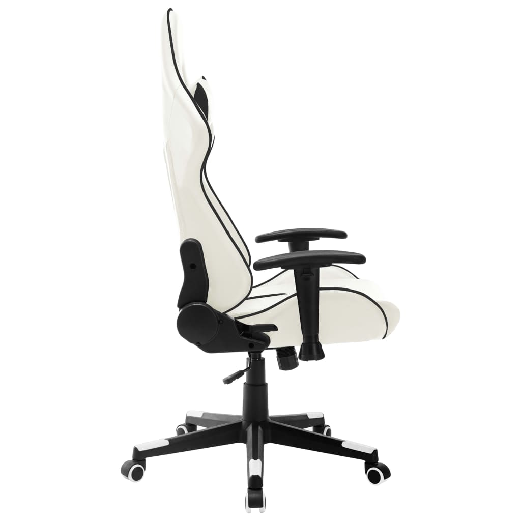 vidaXL Herná stolička bielo-čierna umelá koža
