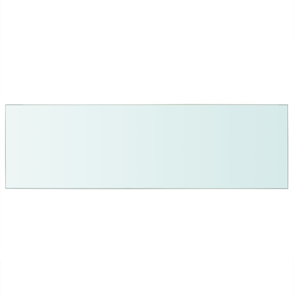 vidaXL Poličkový panel z priehľadného skla, 80x25 cm