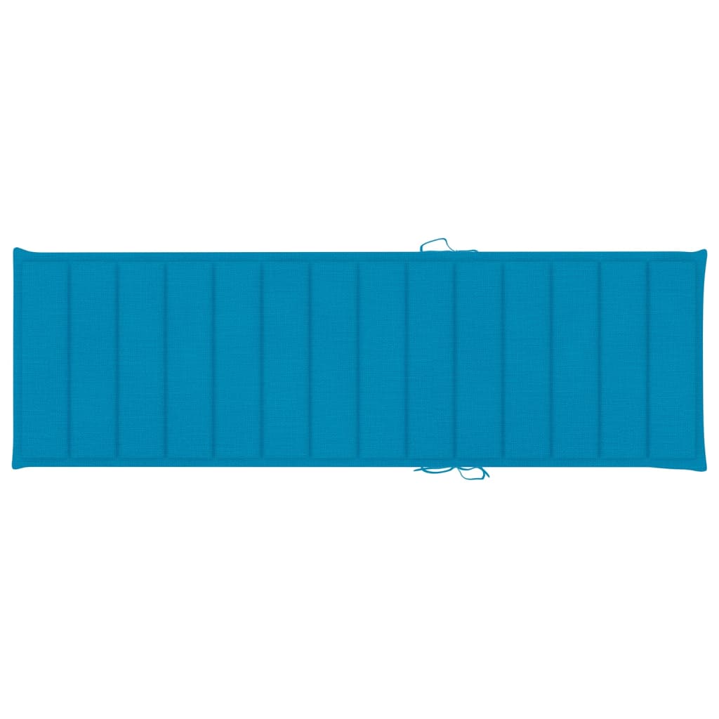 vidaXL Ležadlo s modrým vankúšom impregnovaná borovica