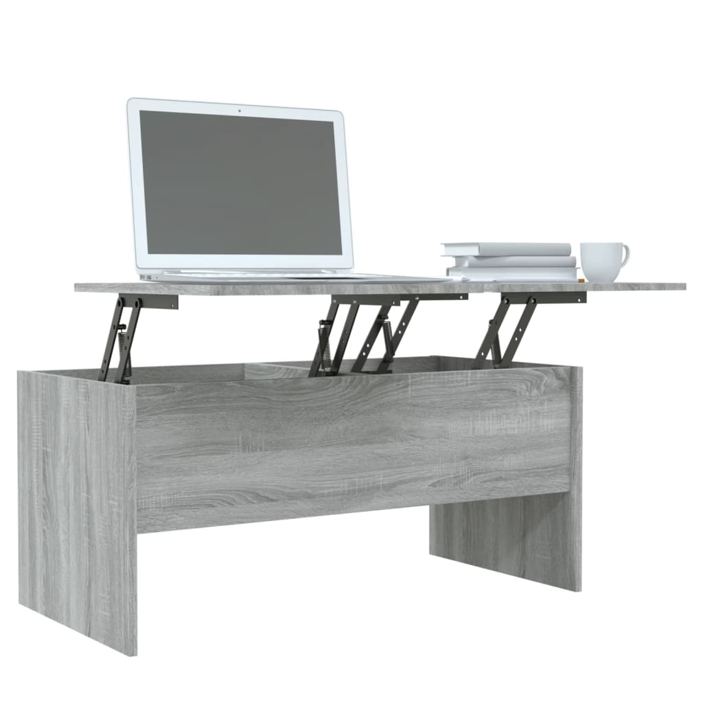 vidaXL Konferenčný stolík sivý sonoma 102x50,5x46,5cm spracované drevo