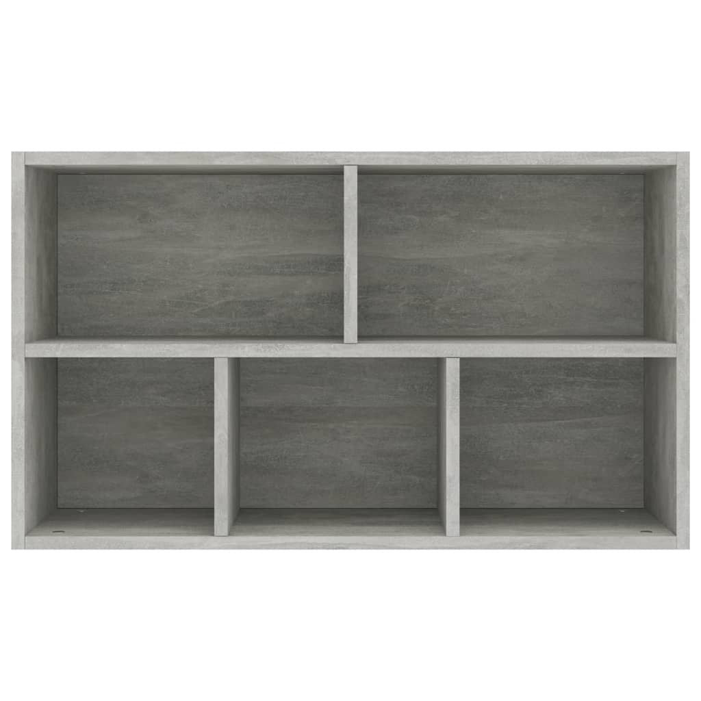 vidaXL Knižnica/komoda, betónovo sivá 50x25x80 cm, kompozitné drevo