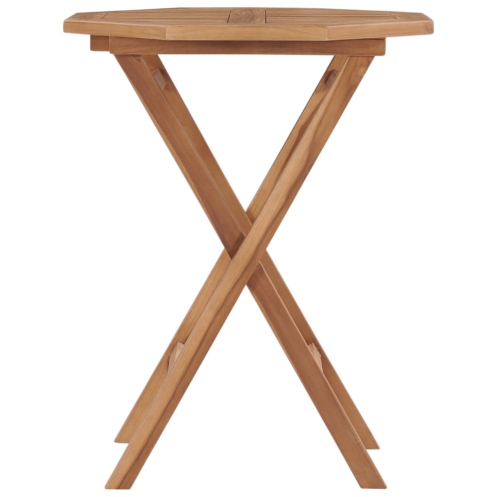 vidaXL Skladací záhradný stôl 60x60x75 cm teakový masív