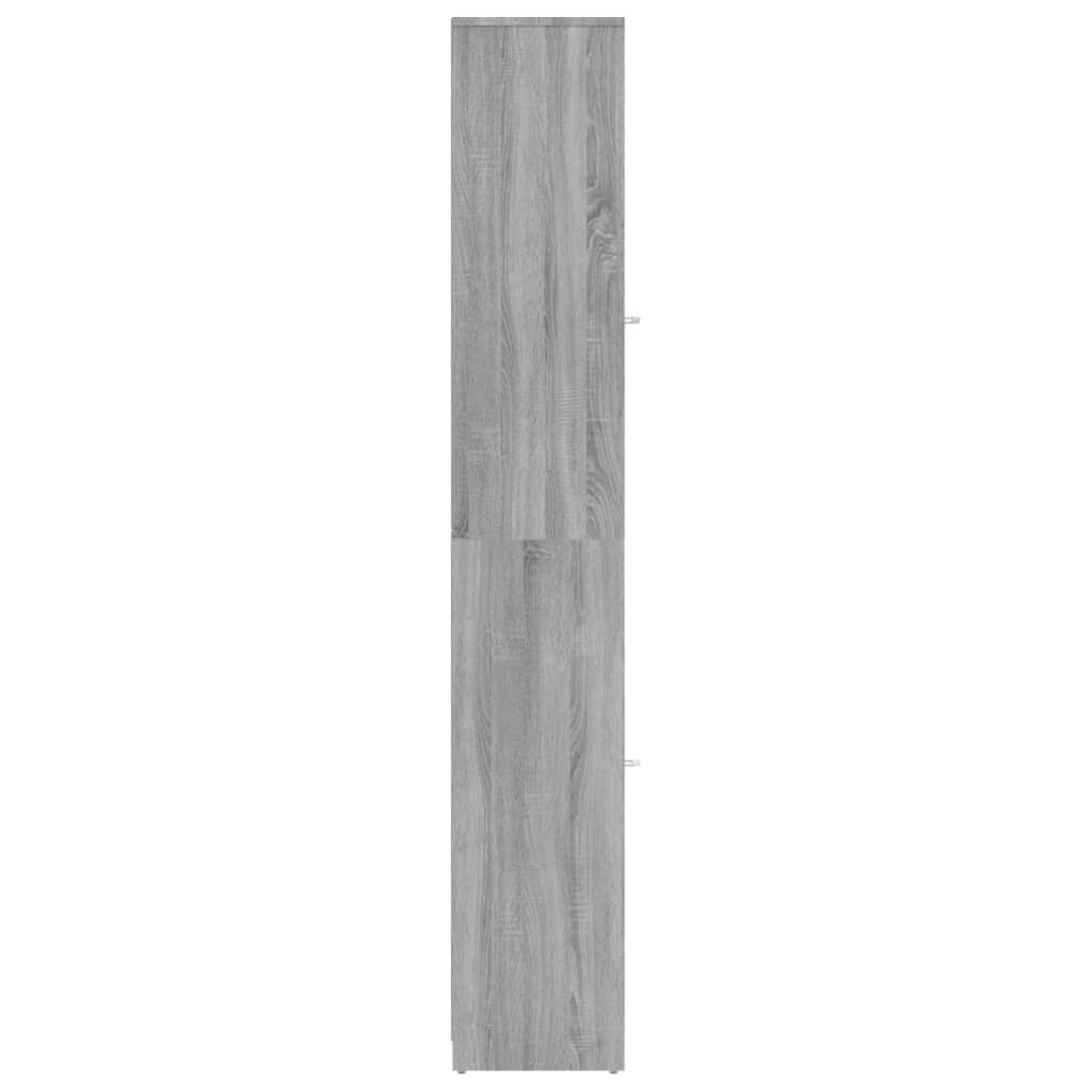 vidaXL Kúpeľňová skrinka sivá sonoma 30x30x183,5 cm spracované drevo