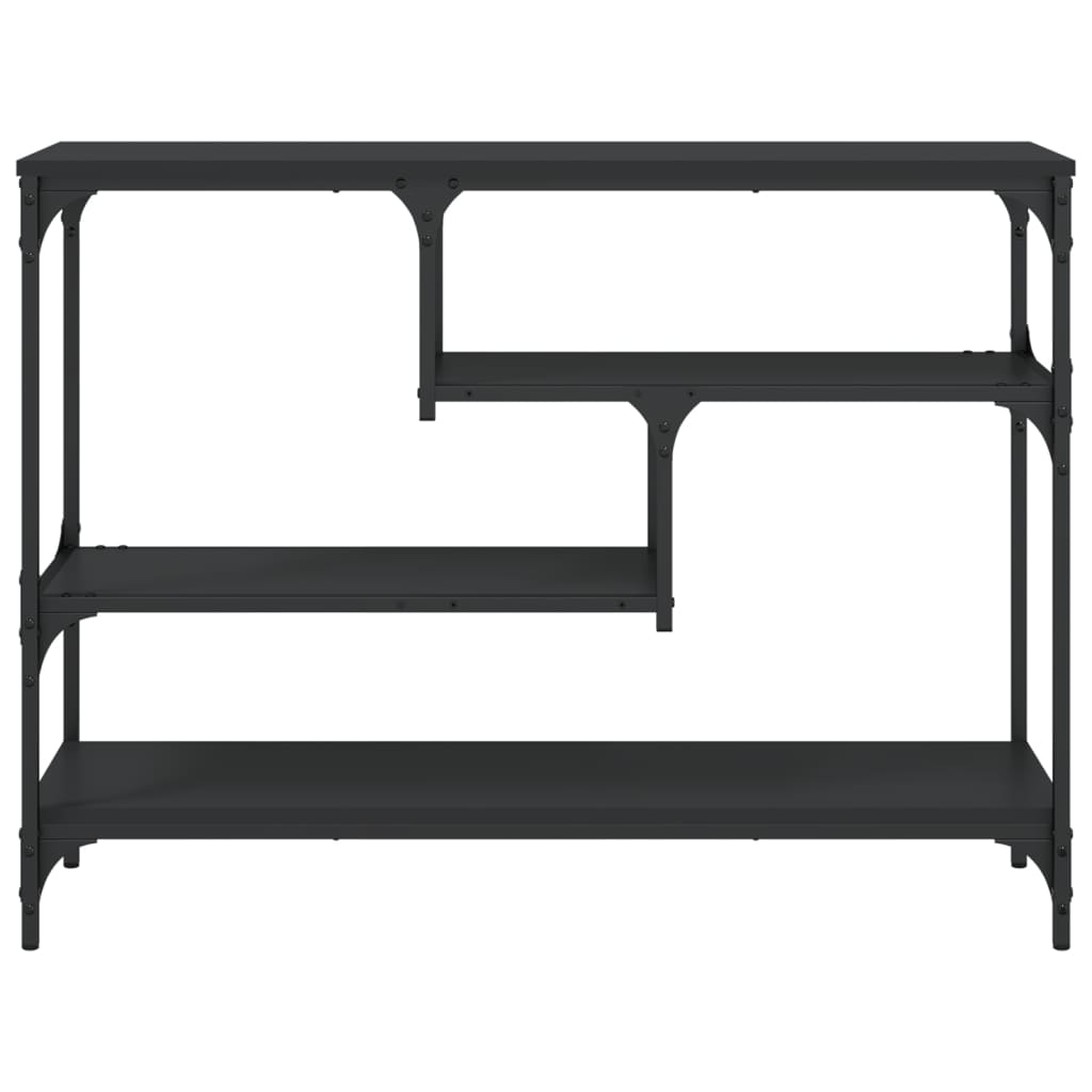 vidaXL Konzolový stolík čierny 100x30x75 cm kompozitné drevo