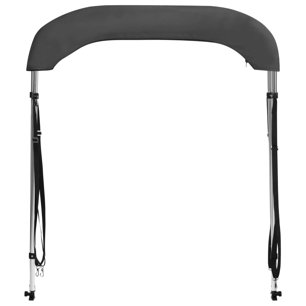 vidaXL Strieška Bimini s 2 oblúkmi antracitová 180x130x110 cm