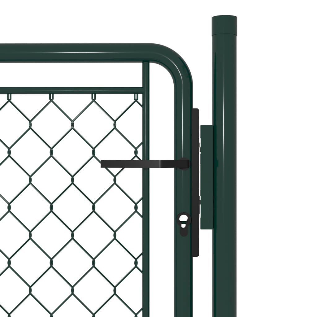 vidaXL Záhradná brána, oceľ 100x75 cm, zelená