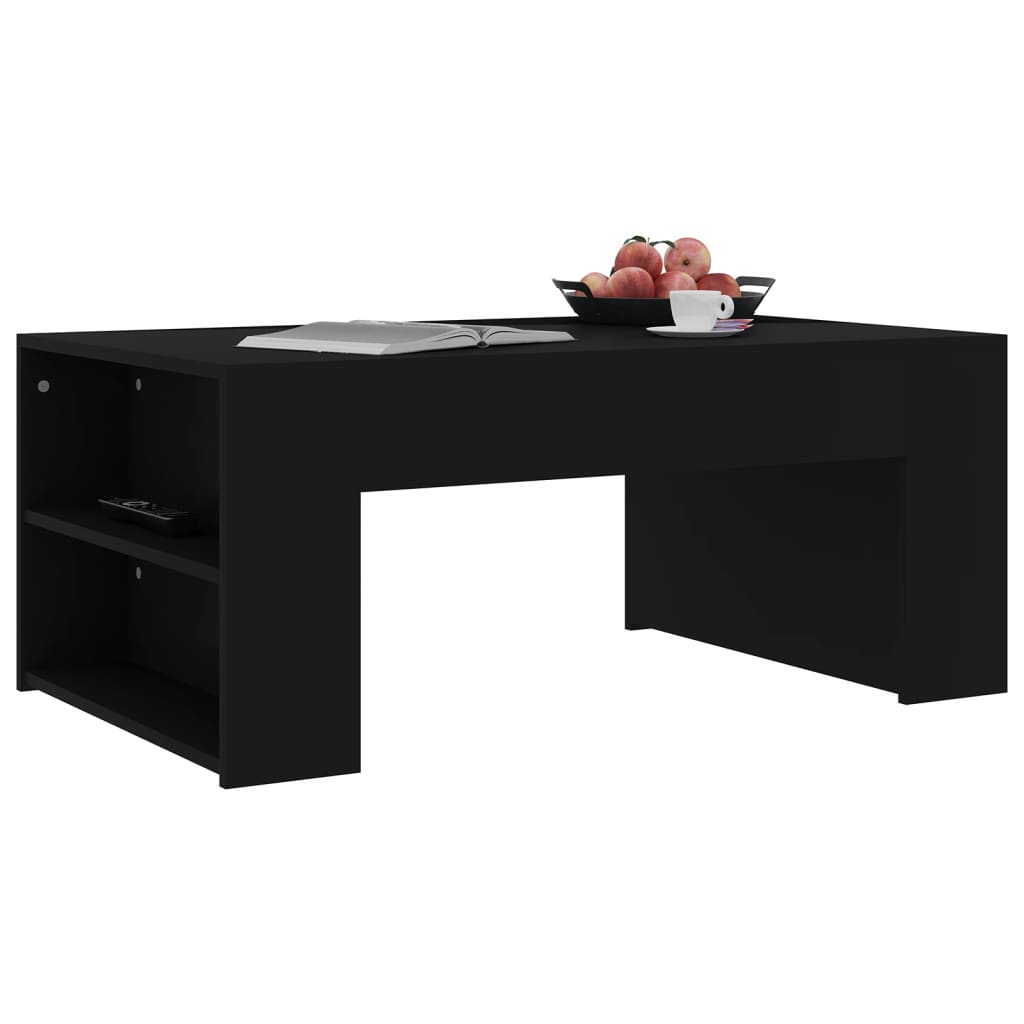 vidaXL Konferenčný stolík, čierny 100x60x42 cm, drevotrieska