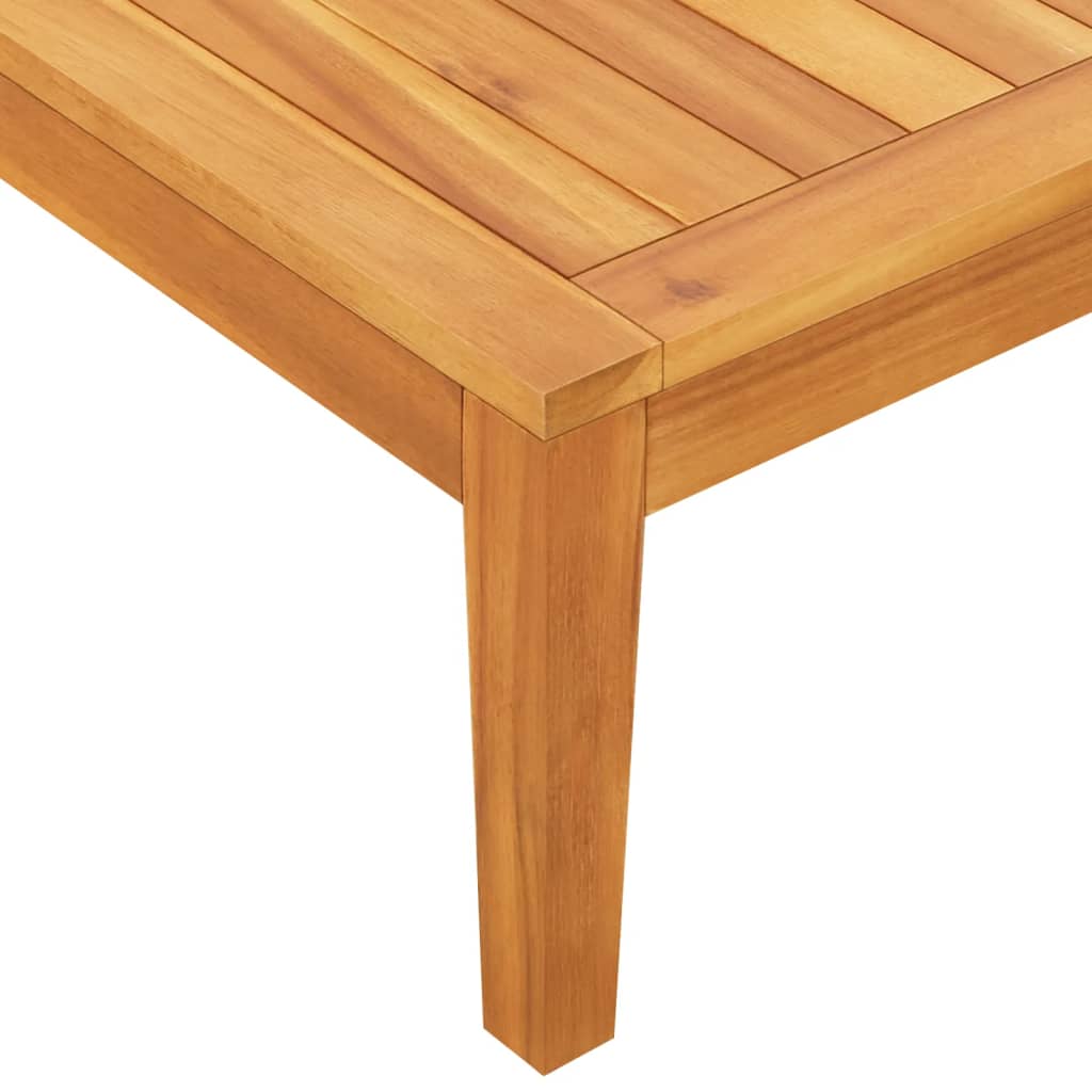 vidaXL Záhradná lavica so stolom a krémovo-bielymi podložkami akáciový masív