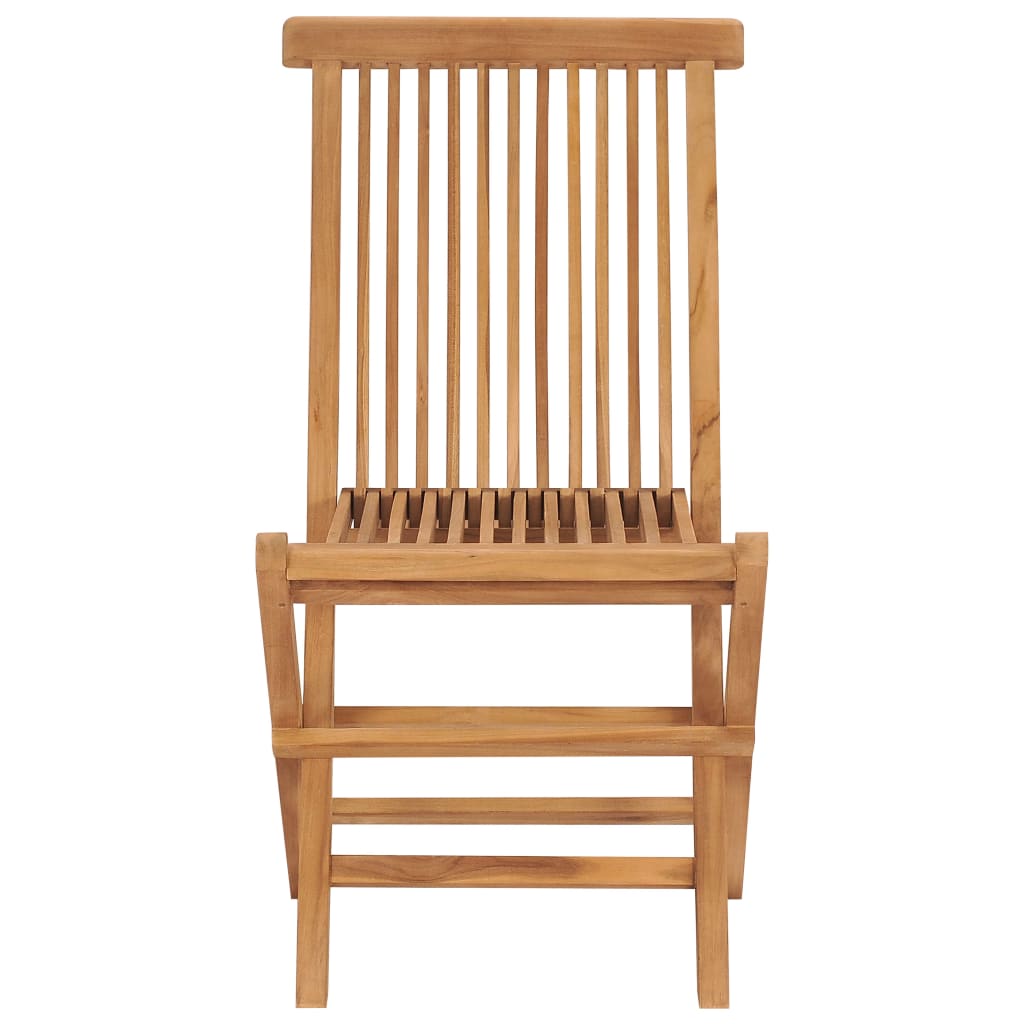 vidaXL Skladacie záhradné stoličky z tíkového dreva, 6 ks