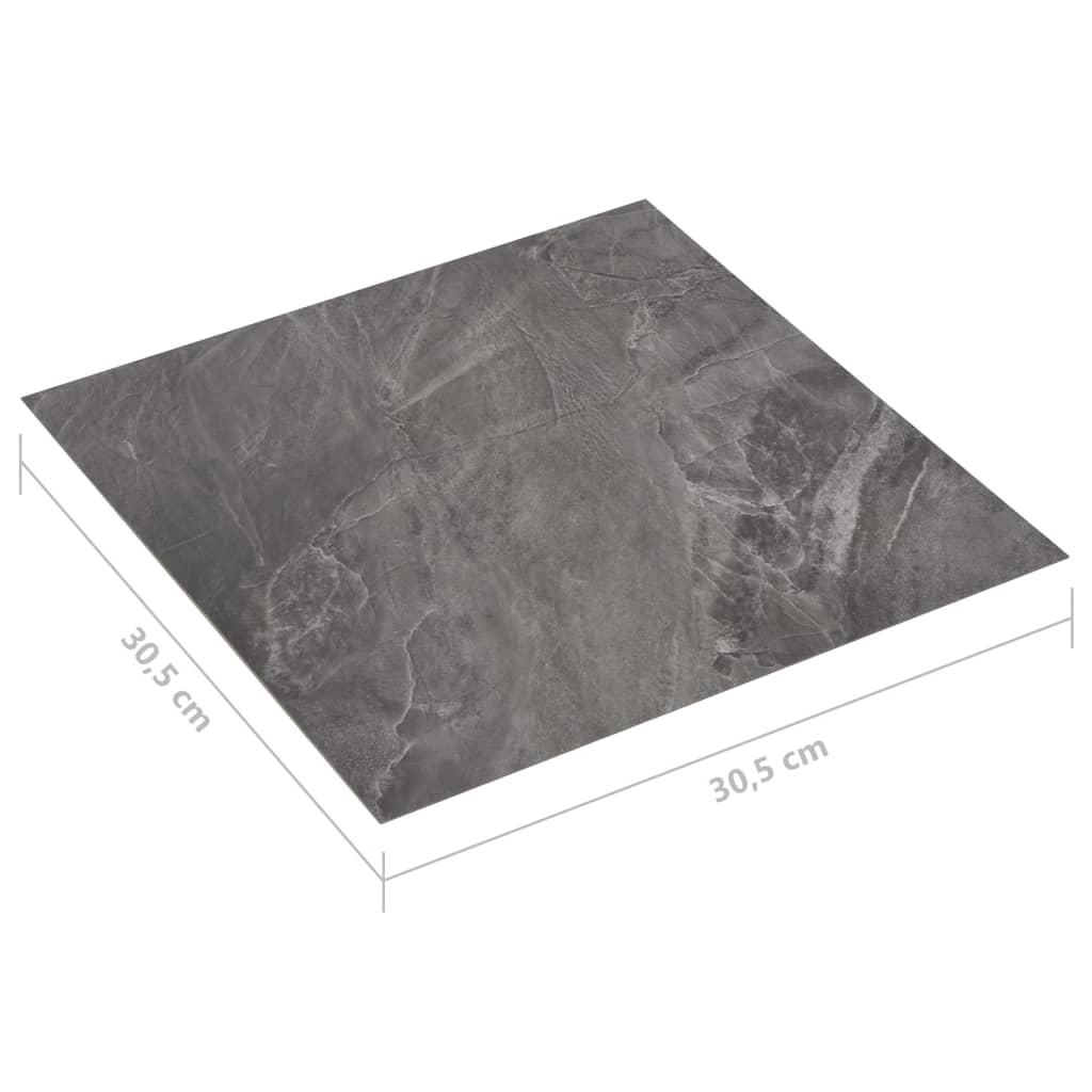 vidaXL Samolepiace podlahové dosky 20 ks PVC 1,86 m² čierny vzor