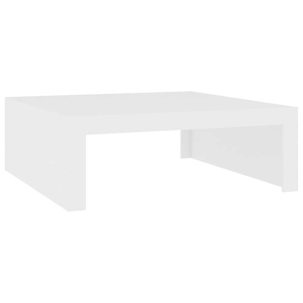 vidaXL Konferenčný stolík biely 100x100x35 cm drevotrieska