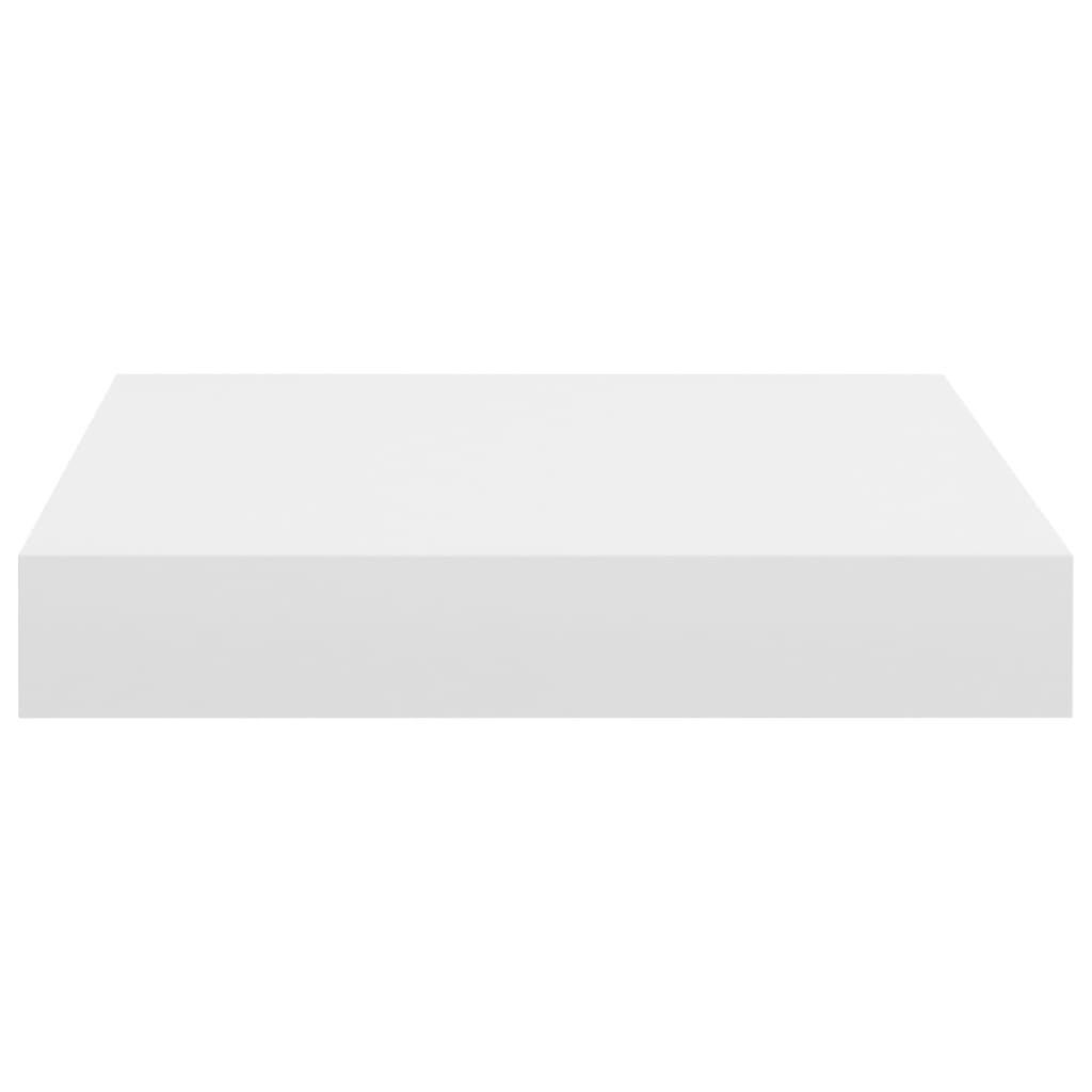 vidaXL Plávajúca nástenná polica, biela 23x23,5x3,8 cm, MDF
