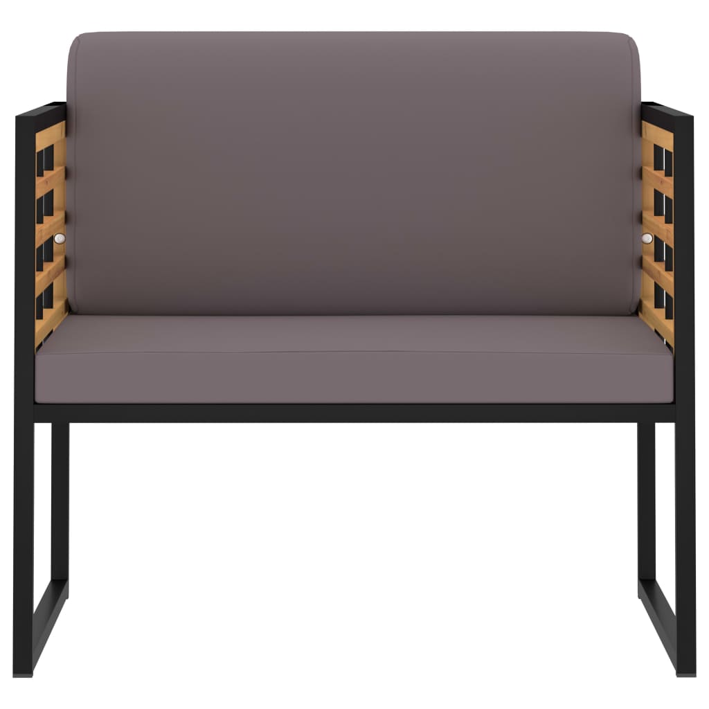 vidaXL Záhradné stoličky s poduškami 2 ks akáciový masív tmavosivé