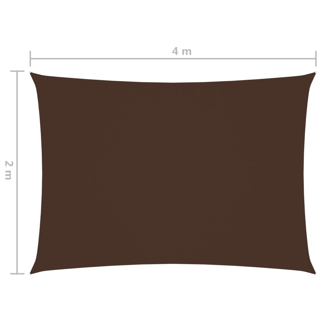 vidaXL Tieniaca plachta oxfordská látka obdĺžniková 2x4 m hnedá