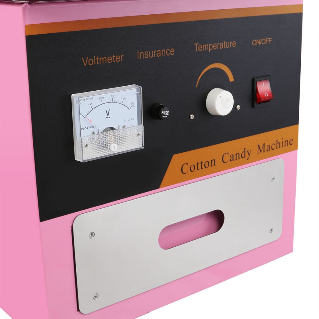 Profesionálny prístroj na výrobu cukrovej vaty, nerezová oceľ, ružový