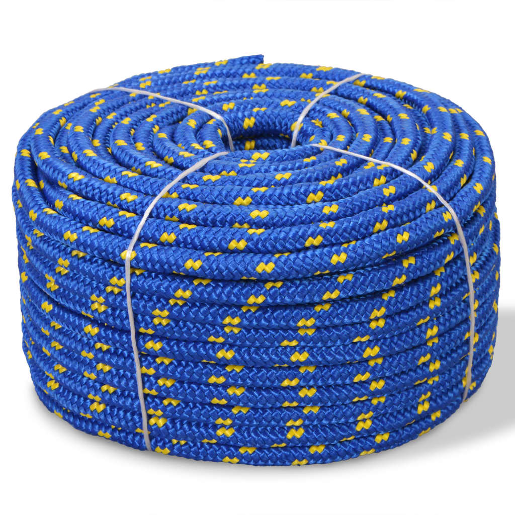 vidaXL Lodné lano, polypropylén, 14 mm, 50 m, modré