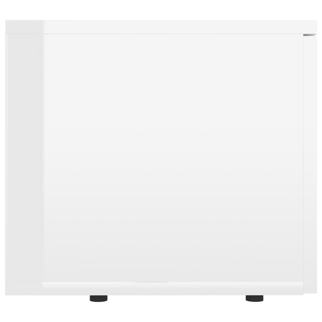 vidaXL TV skrinka, lesklá biela 80x34x30 cm, drevotrieska