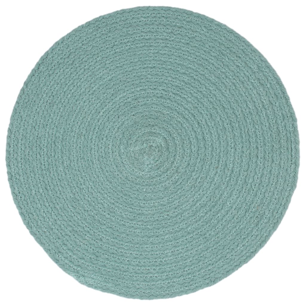 vidaXL Prestierania 4 ks zelené 38 cm bavlnené okrúhle
