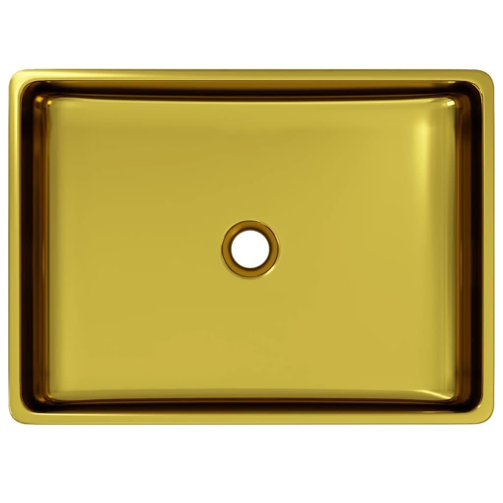 vidaXL Umývadlo 41x30x12 cm keramické zlaté