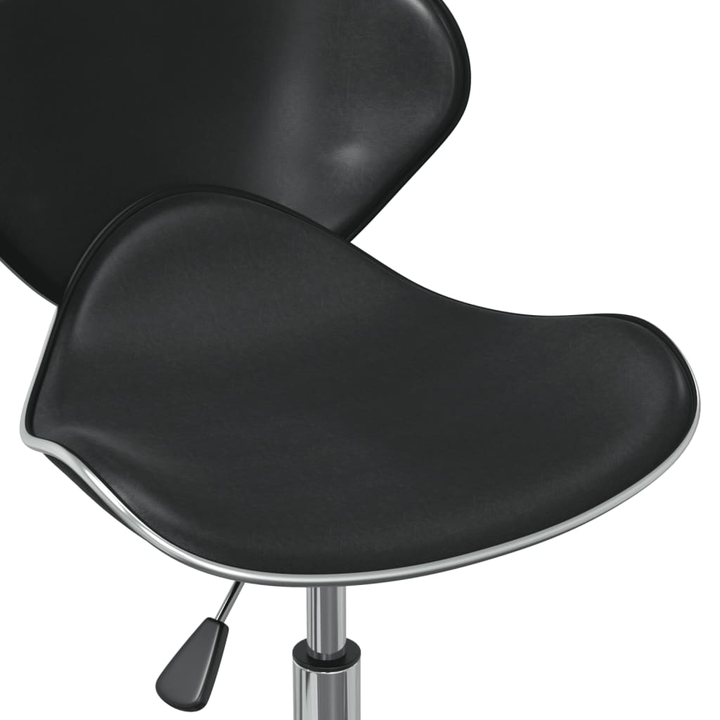 vidaXL Otočné jedálenské stoličky 4 ks čierne umelá koža