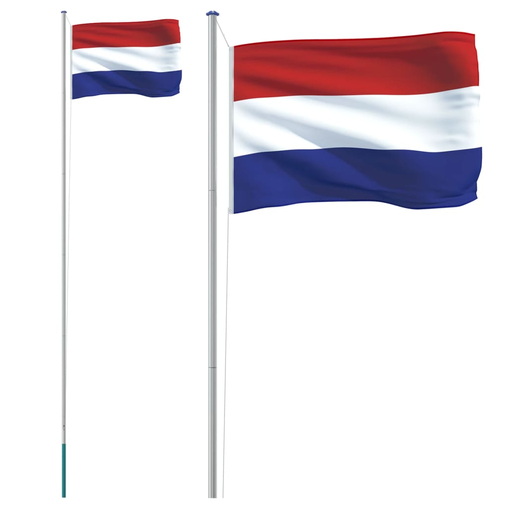 vidaXL Vlajka Holandska a tyč 6,23 m hliník