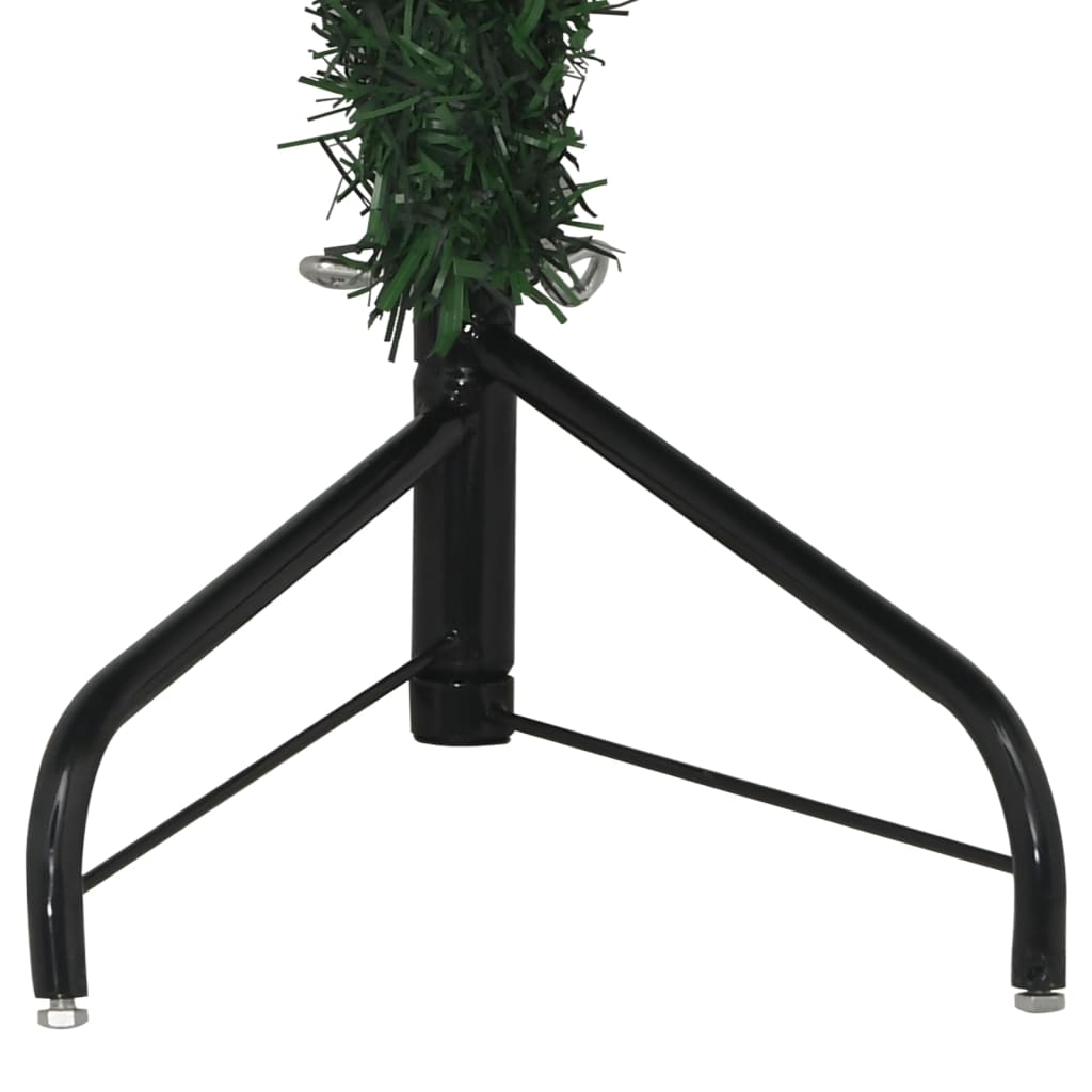 vidaXL Rohový umelý vianočný stromček zelený 120 cm PVC