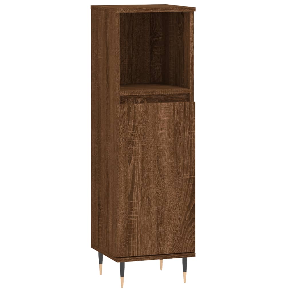 vidaXL 3-dielna sada kúpeľňových skriniek hnedý dub spracované drevo