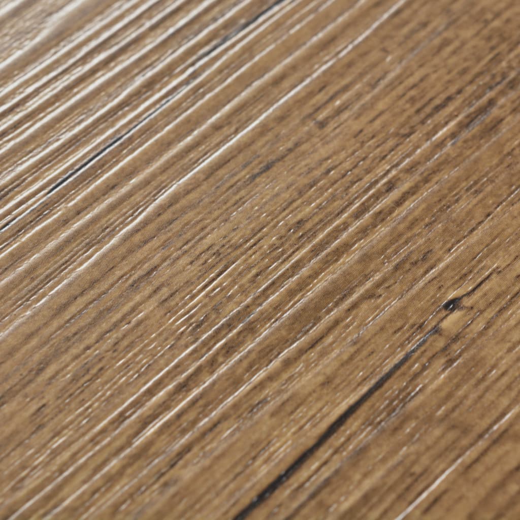 vidaXL Nesamolepiace podlahové dosky, PVC 4,46 m² 3 mm, orechovo hnedé