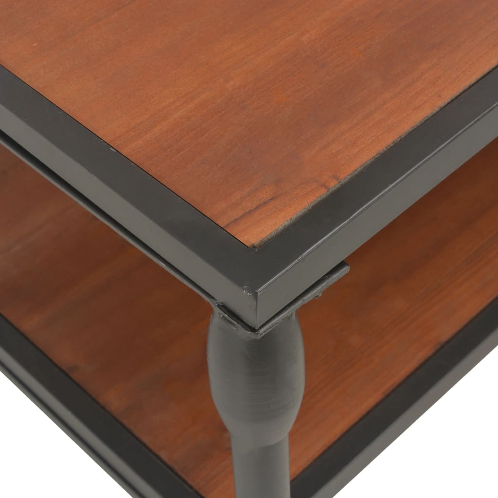vidaXL Konferenčný stolík s policou 120x60x40 cm masívne jedľové drevo