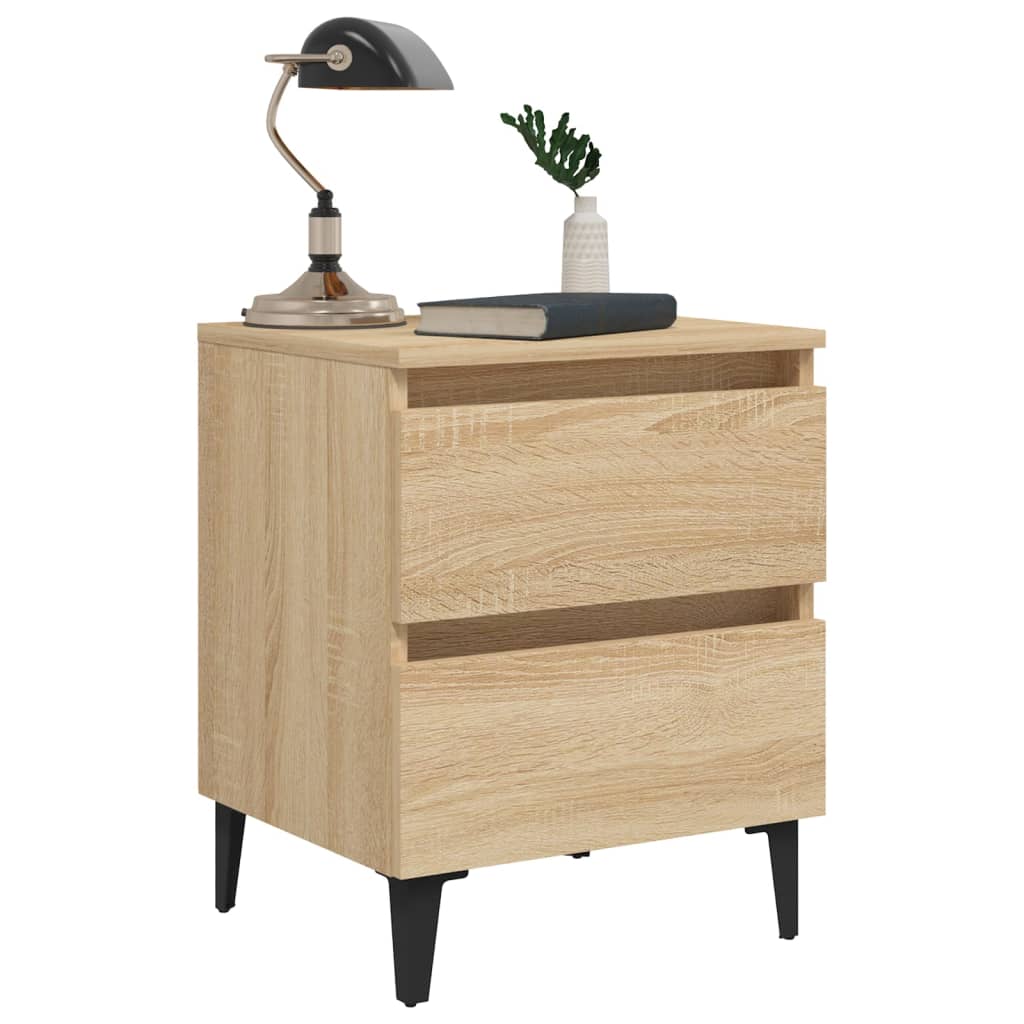 vidaXL Nočné stolíky 2 ks, dub sonoma 40x35x50 cm, kompozitné drevo