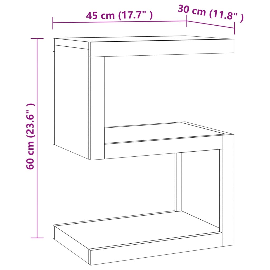 vidaXL Bočný stolík 45x30x60 cm teakový masív