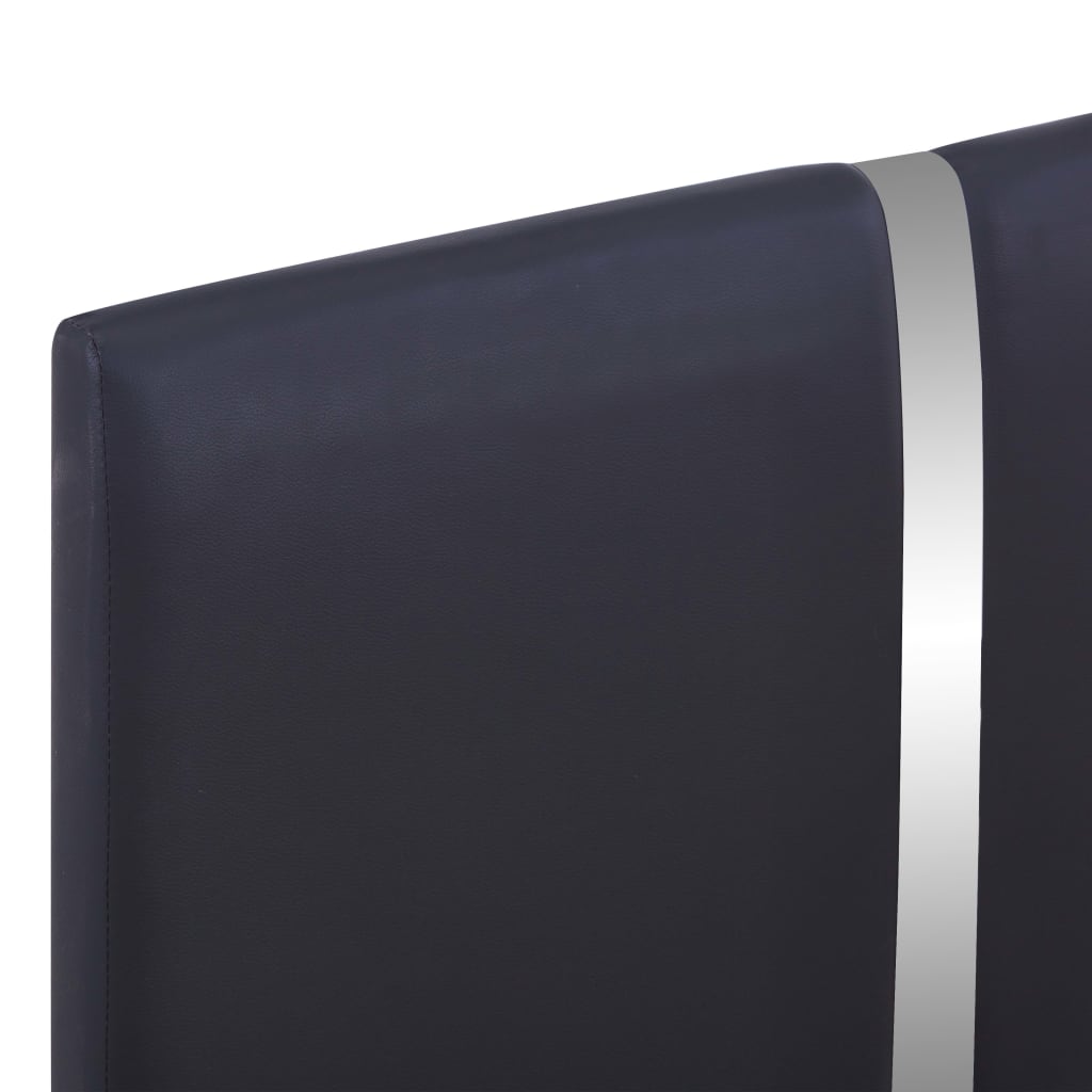 vidaXL Posteľný rám, čierny, umelá koža 90x200 cm