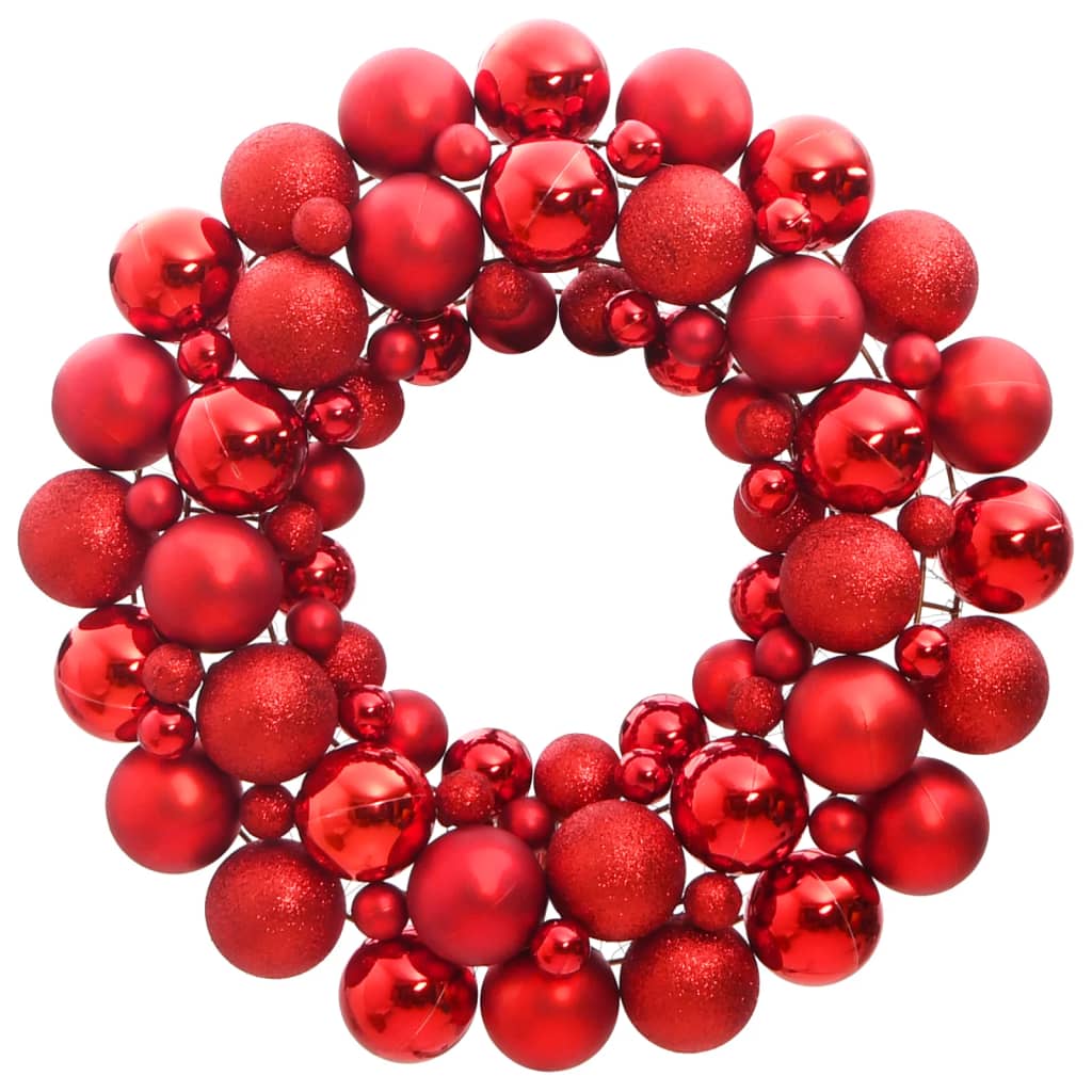 vidaXL Vianočný veniec červený 45 cm polystyrén