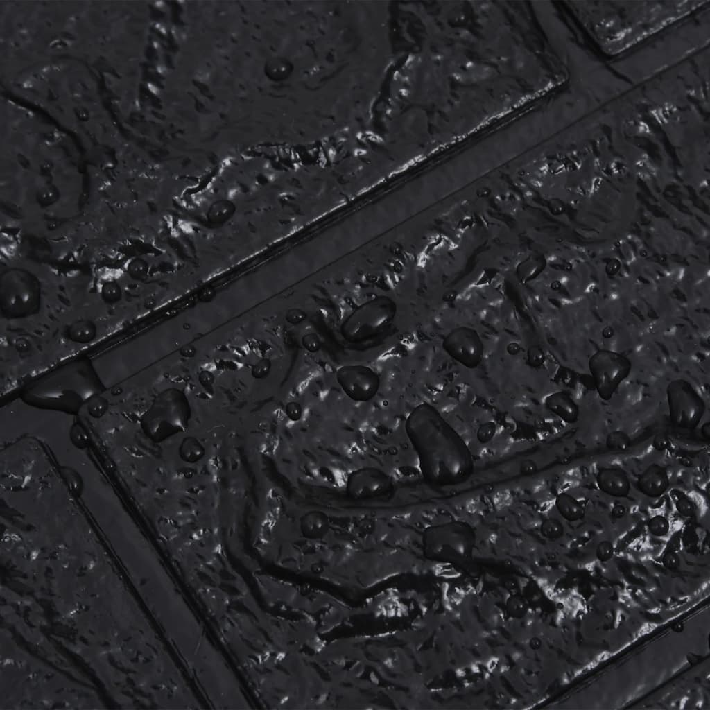 vidaXL 3D tapeta tehly samolepiaca 40 ks čierna