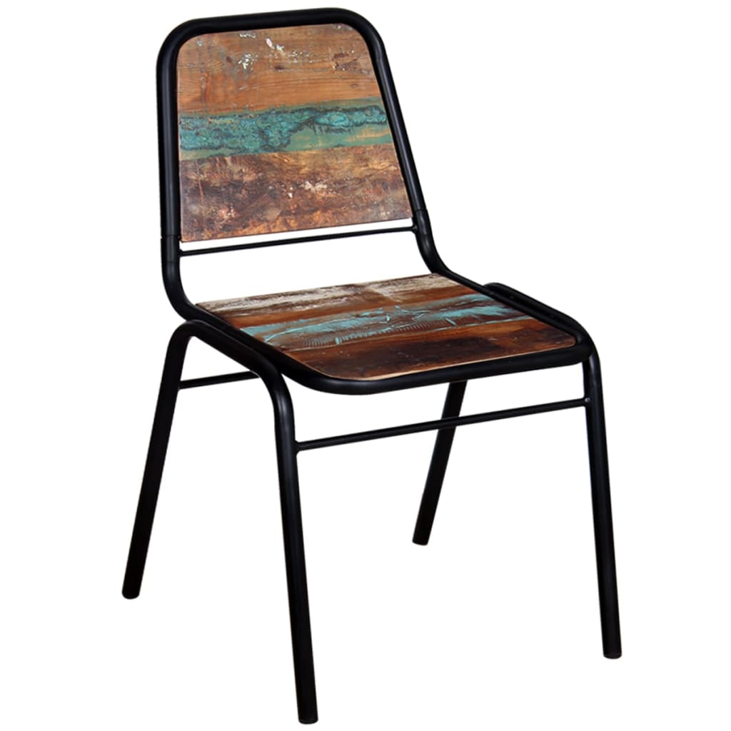 vidaXL Jedálenské stoličky 6 ks, recyklovaný masív