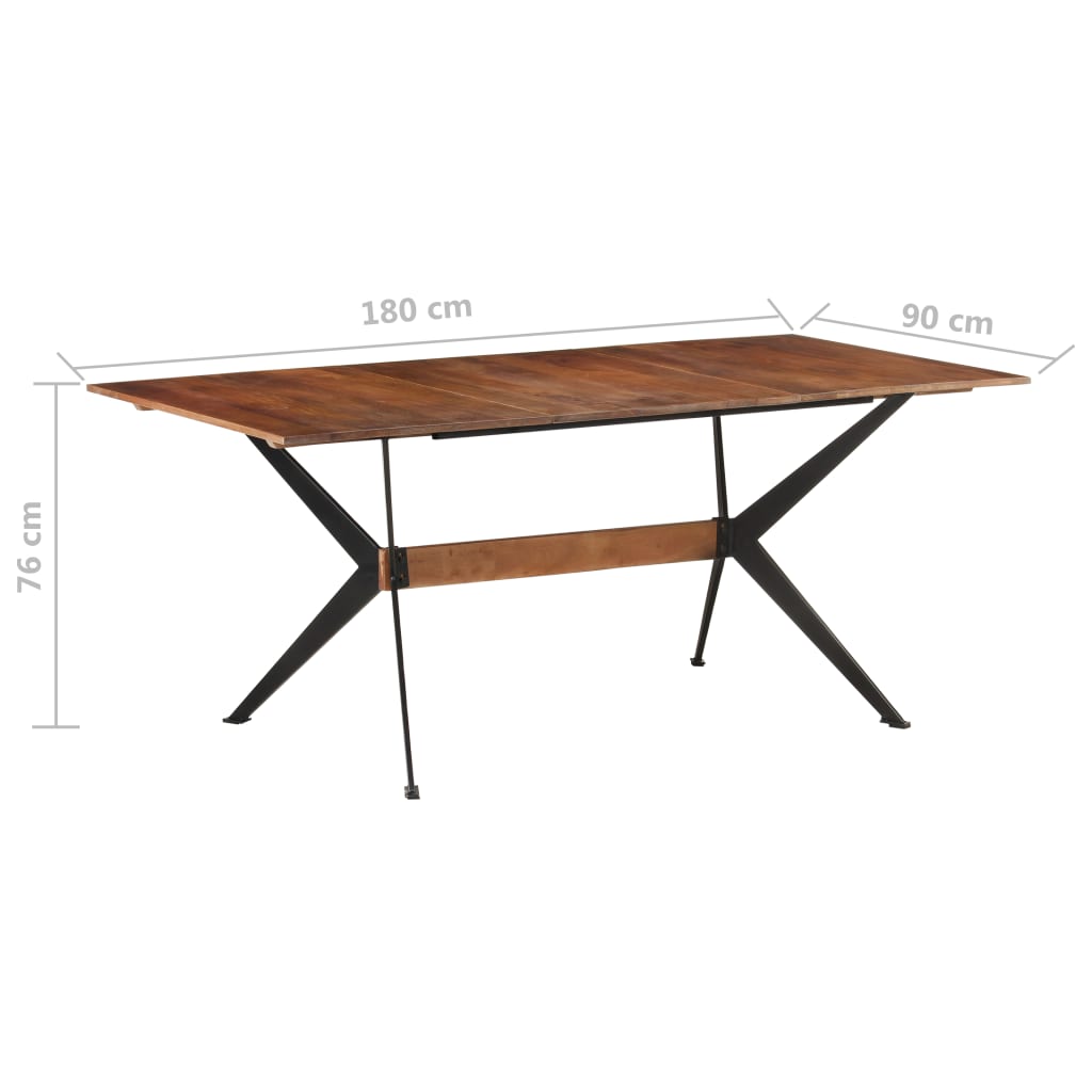 vidaXL Jedálenský stôl 180x90x76 cm mangovníkový masív
