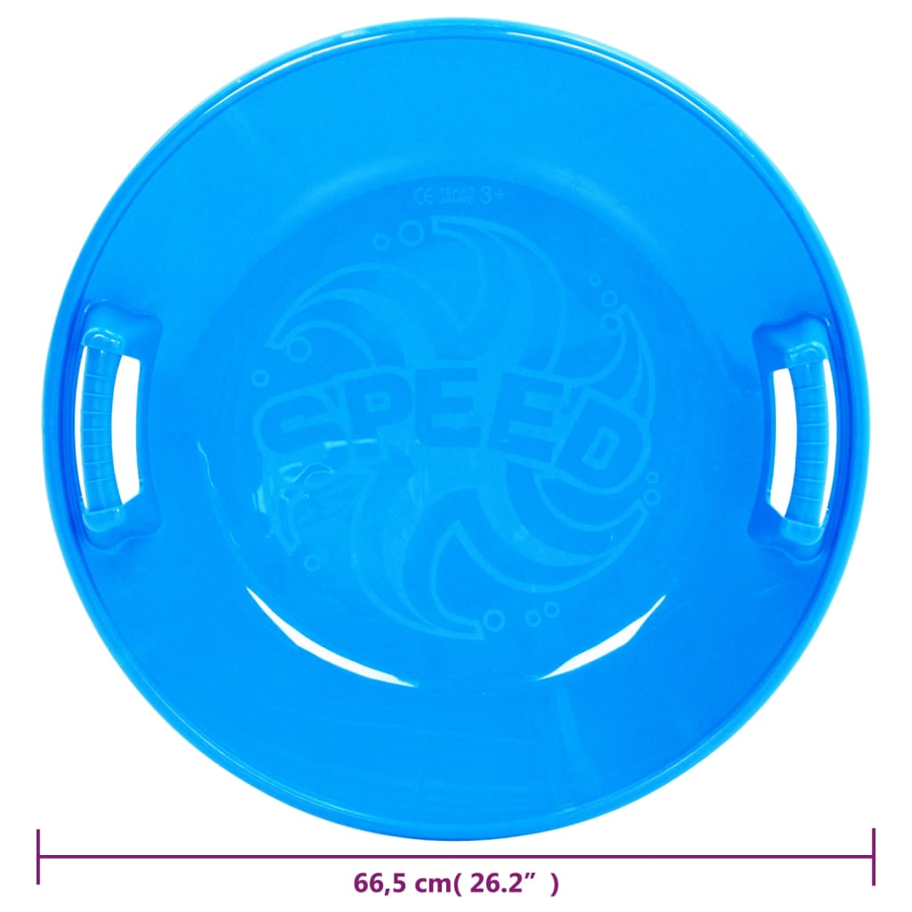 vidaXL Okrúhle sánky modré 66,5 cm PP